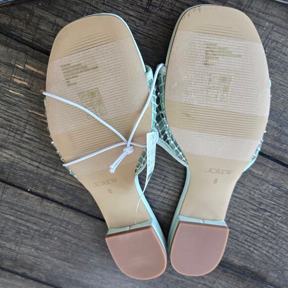 J. Crew Factory Rhinestone Mesh Slide Sandals Size 8 NWOB - Picture 5 of 8